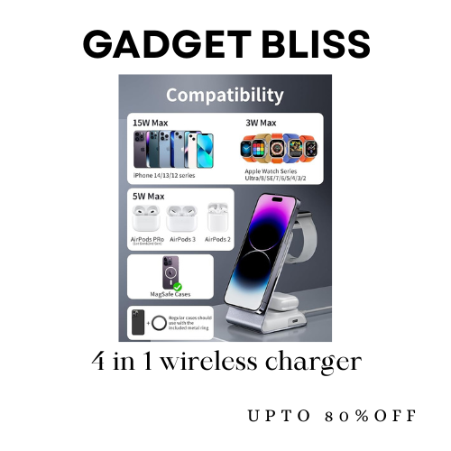 4 in 1 Wireless 10000MAH Charging Station